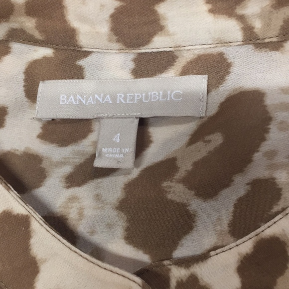 Banana Republic leopard print sheer blouse - Picture 6 of 7